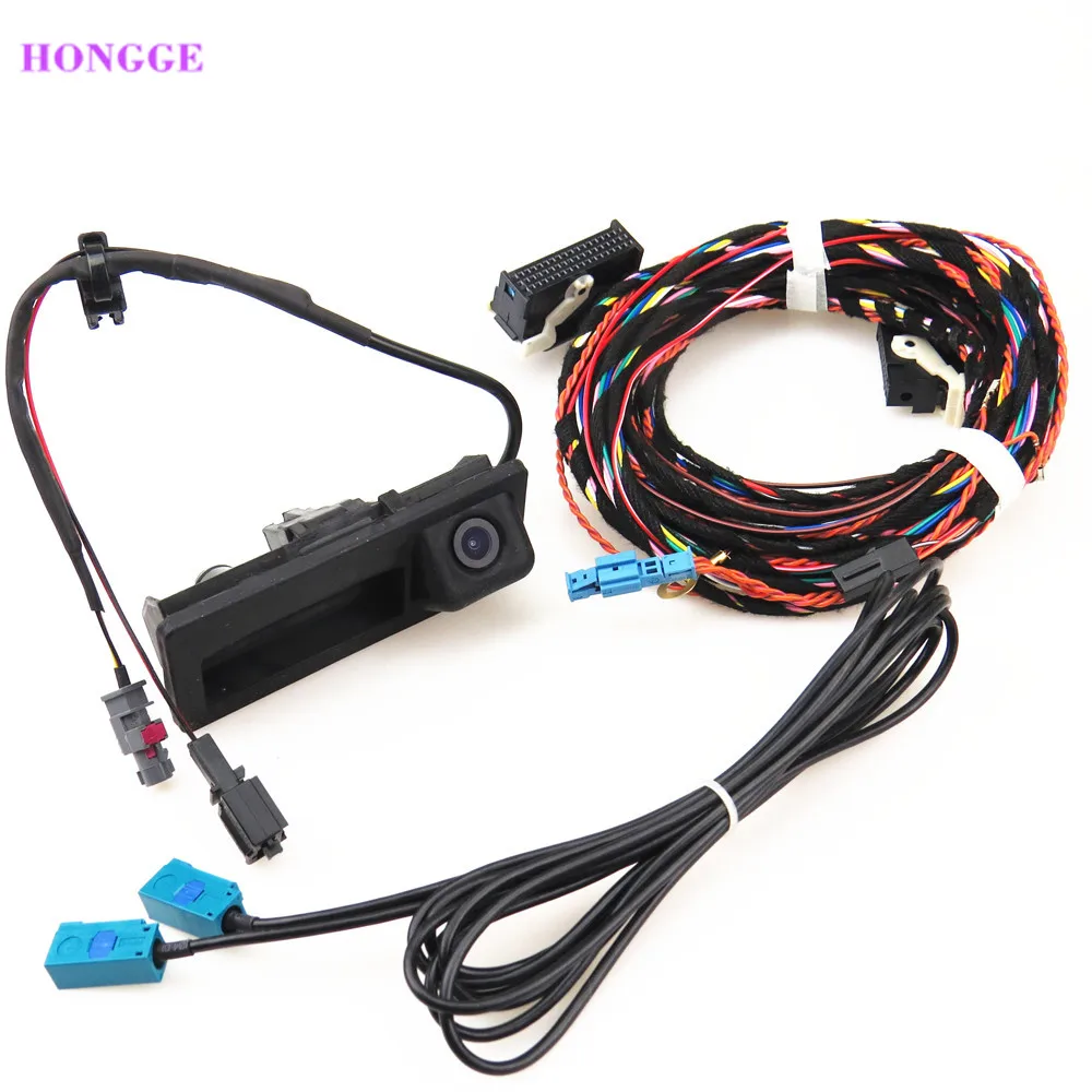 HONGGE новый RGB заднего вида видео Камера + кабельный жгут для A4 A6 Q5 A7 S6 RCD510 RNS310 5ND 827 566C