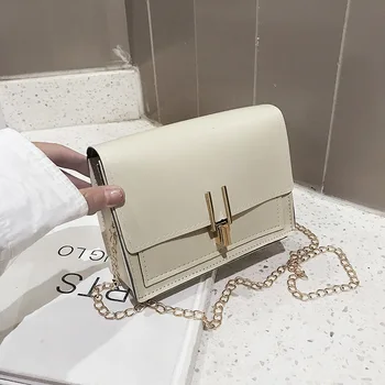 

Fashionable bag female 2020 summer new solid color small square bag Korean version wild one-shoulder Messenger bag