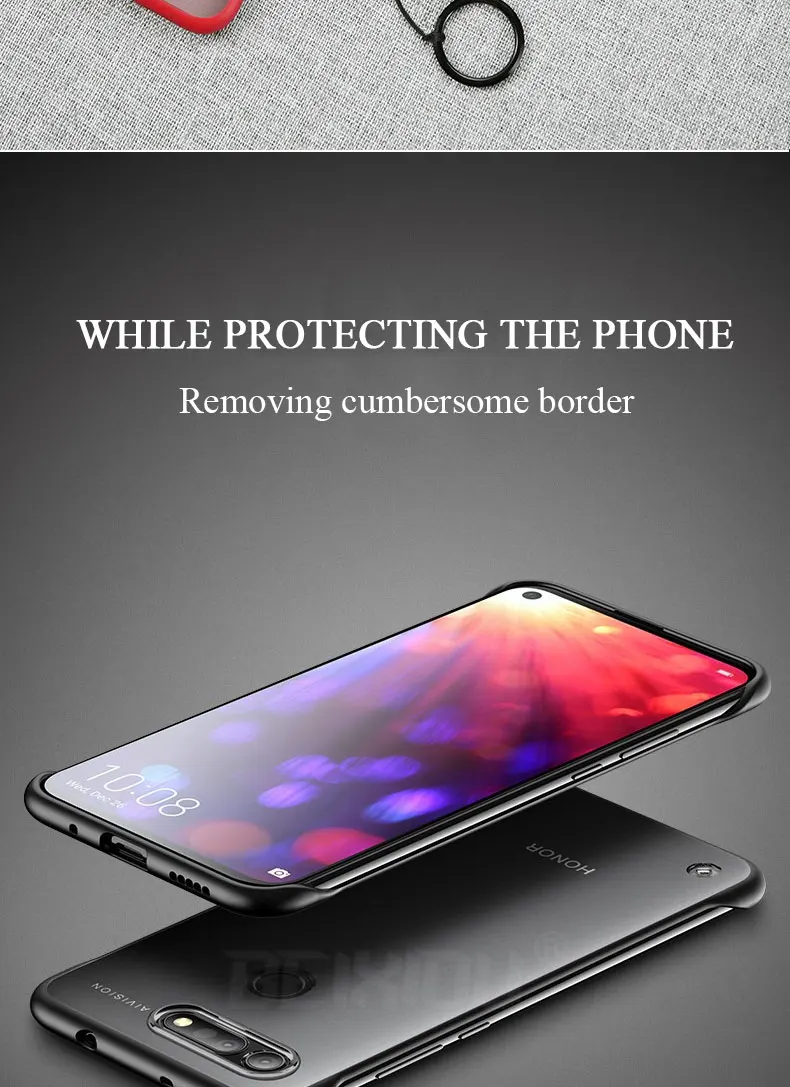 Чехол V20 для huawei Honor V20 View 20, матовый безрамочный чехол для телефона Honor V20, противоударный чехол без оправы, бесплатный ремешок с кольцом