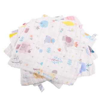 

5pcs Six-layer Cotton Soft Towel Versatile Handkerchief Facecloth Kerchief for Baby Infant (1pc in Each Pattern, Dinosaur, Pinea