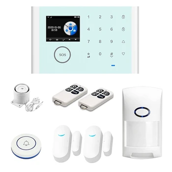 

CS118 Alarm System TUYA Wifi GSM GPRS Multilingual ligent Voice Home Alarm System Set (7Pcs)