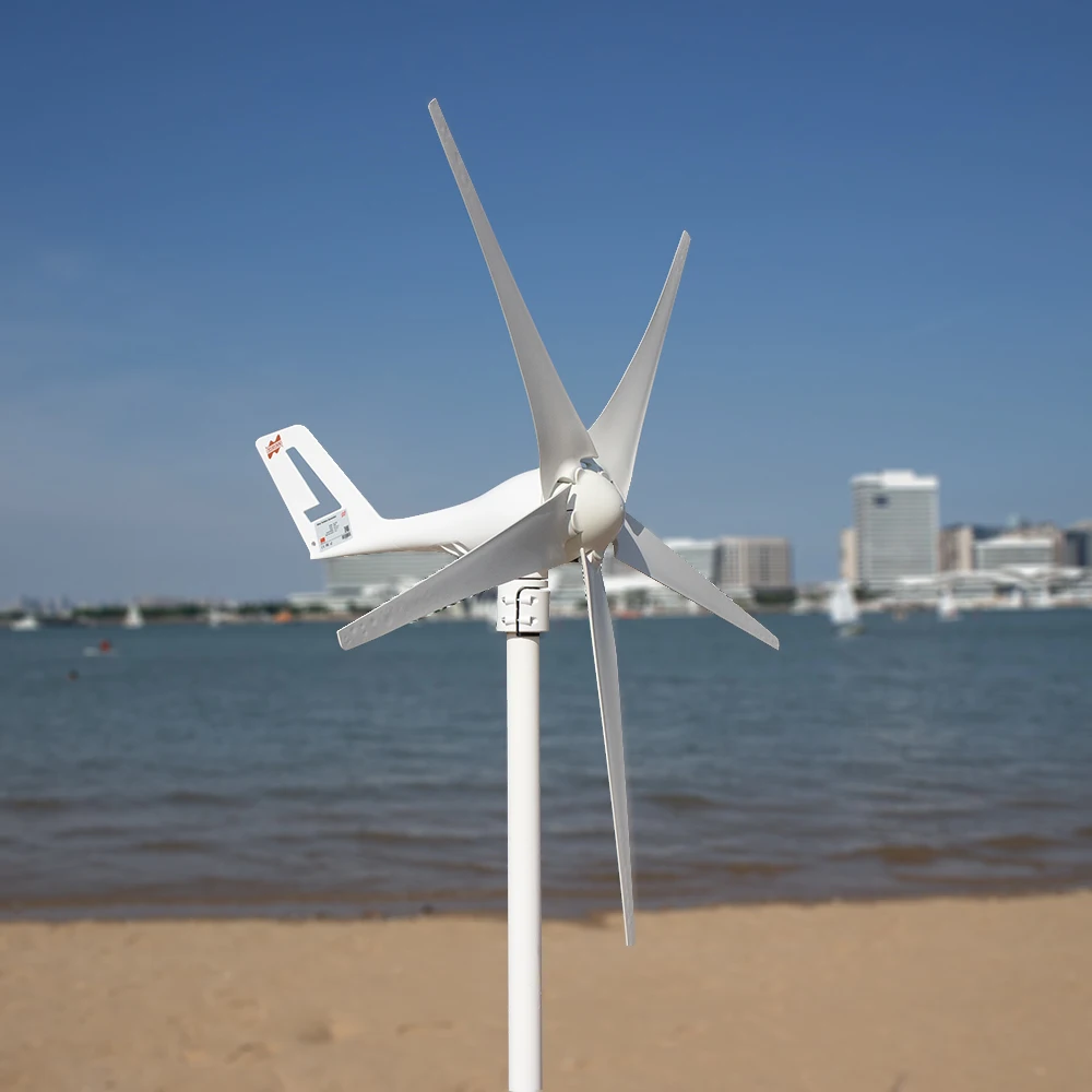  Free shipping 12V or 24VDC auto Match 5 blades 400W Wind Turbine Generator with built-in Charge Con