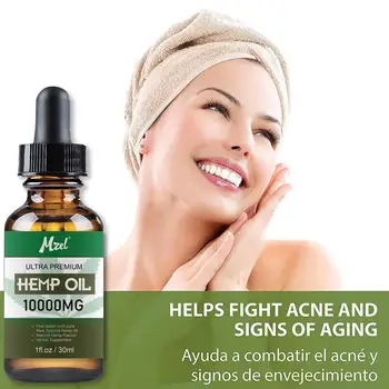 

30ML 10000mg Organic Hemp Seed Essential Oils For Women Relief Reduce Massage Anxiety Sleep Oil Comfortable Pain N0U7