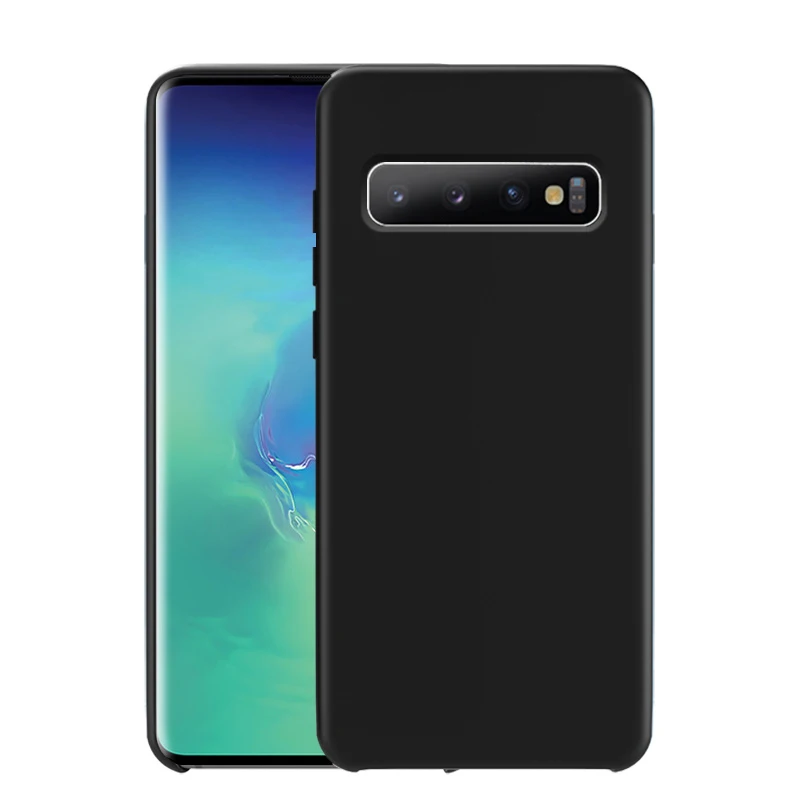 Black Чехол для samsung S10, высококачественный мягкий силиконовый защитный чехол для samsung Galaxy S8, S9, S10 Plus, S10e, Note 8, 9, 10, силиконовый чехол - Цвет: Black