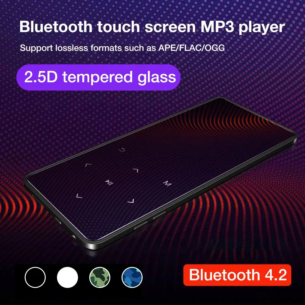 MP3 плеер с Bluetooth динамиком сенсорный HiFi Металлический Мини Портативный Walkman с радио FM запись английский плеер для бега