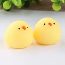 Jouet Squishy en Silicone souple, poulet drôle, presser, soulager la pression, balle anti stress, Mini poussin, décompression, pincement, cadeau 