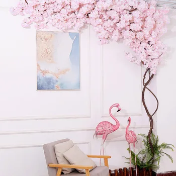 

Artificial Cheery Branch Wedding Fake Cherry Trees Peach Blossom Silk Flower Online Celebrity Indoor Ceiling Decoration Artifici