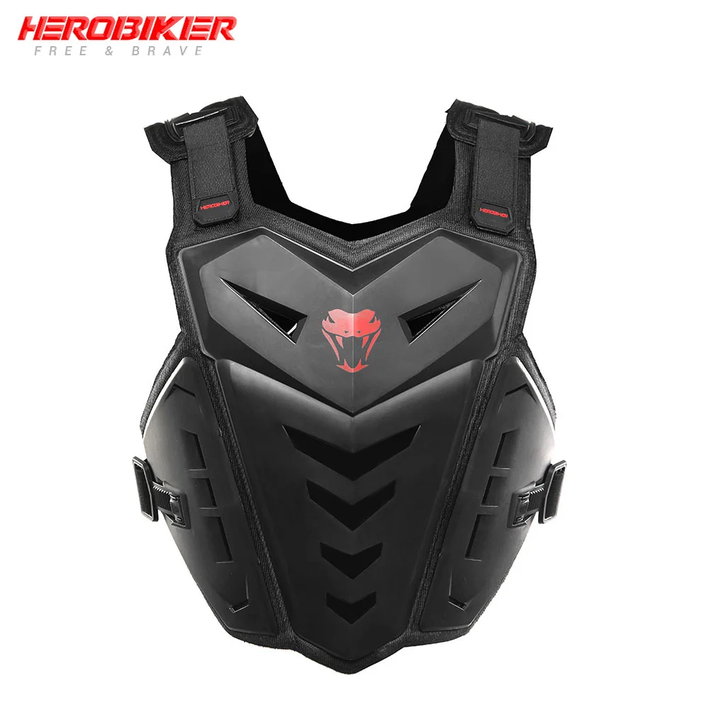 HEROBIKER мотоциклетный жилет мотоциклетный защитный мотоциклетный жилет для езды на мотоцикле жилет для мотокросса и наколенники для мотоцикла - Цвет: MC1007-Black
