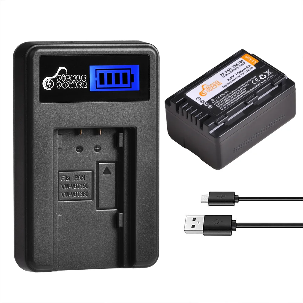 Аккумулятор и ЖК зарядное устройство VBK180 для Panasonic аккумулятор V100 V100K SD60 HS60K SD66 HS80