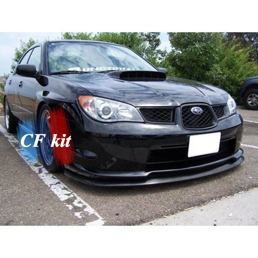 CF комплект из настоящего углеродного волокна, передний спойлер для Subaru IMPREZA 2006, автомобильный Стайлинг, бампер, комплект для кузова
