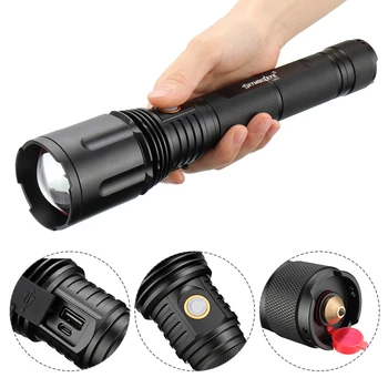 

SkyWolfEye XHP50 5-Modes Usb Rechargeable LED Flashlight Torch Bright Lamp