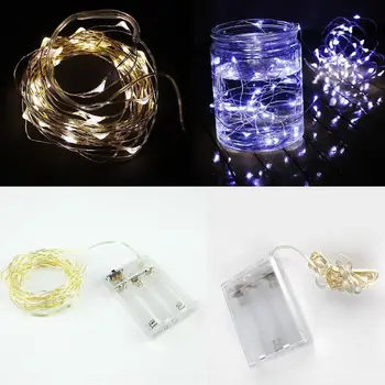 

Indoor Outdoor 5M Copper Wire Fairy Starry LED String Light AA Battery Power