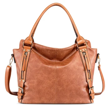 

2019 New Fashion Luxury Big Size Vintage PU Tote Handbag Women's Casual Large Capacity Shoulder Bag Girl Retro Travel Bolsa