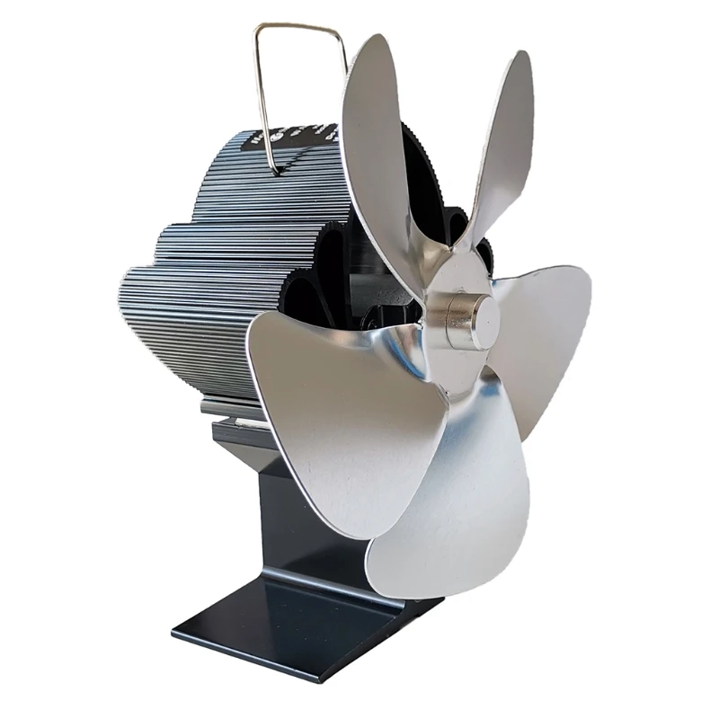 

5 Blades Heat Powered Stove Fan Log Wood Burner Ecofan Quiet Home Fireplace Fan N84C