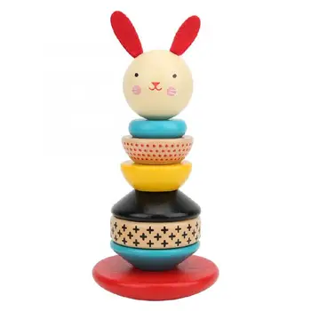 

Wooden Blocks Building Toys Rabbit Tumbler Rainbow Interactive Preschool Early Childhood Education Children's Educational Toys