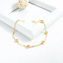 OPK New Style Accessories Plated 18k jin jiao lian Delicacy Rhinestone Small Women's Summer Foot Ornaments Gift