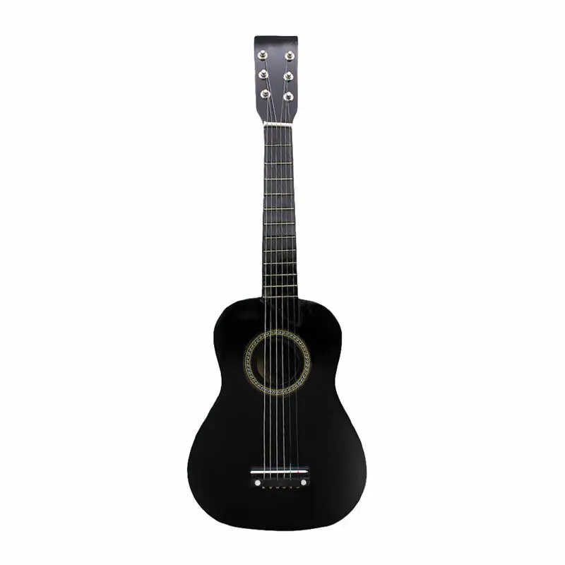 Skup IRIN Mini 23 Cal lipa 12 progi 6 gitara akustyczna ze strunami z Pick i struny dla dzieci początkujących (czarny)