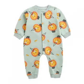 

Baby Boy Clothes Autumn Winter New Cotton Long Sleeve Baby Rompers Cute Cartoon Print Baby Girl Clothes Newborn Jumpsuit