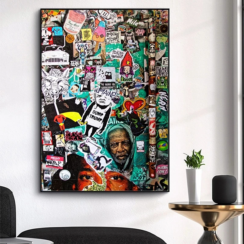 Posters And Prints Graffiti Modern Street Artist Canvas Painting Wall ...