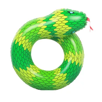 

Summer 3D Snake Swim Ring Inflatable Pool Float Color Rubber Open-Loop Inner Tube Swimming Ring for Adults Kids Beach Playing