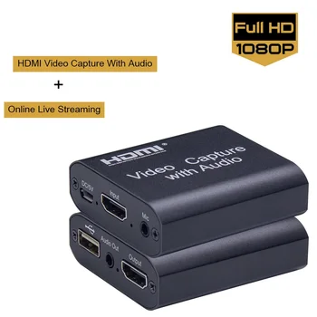 

HDMI Video Capture Device 1080P with Loop-out Audio+Video Capture Disk Game Capture Card for Windows, Android,mac OS fast ship