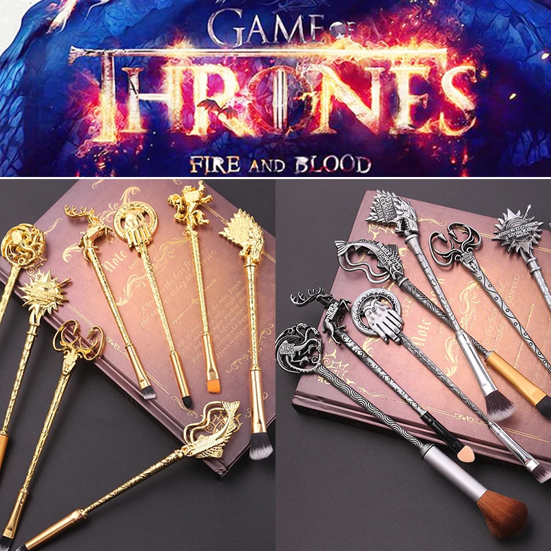 

Movie Game of Thrones Makeup Brush Accessories Props Soft Synthetic Collection Kit with Powder Contour Eyeshadow Lips Brush
