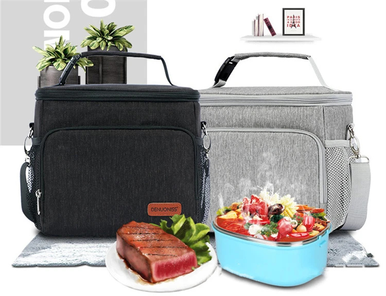 Sacos de refrigerador isolados térmicos grandes mulheres homens piquenique almoço bento caixa viagens churrasco refeição gelo zip pacote acessórios suprimentos produtos