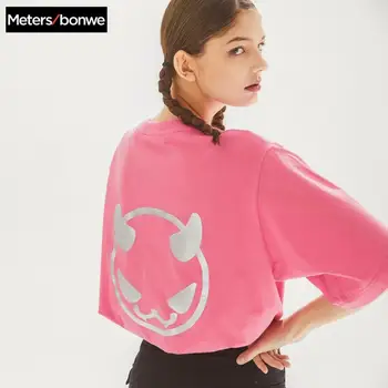 

Metersbonwe 2020 Summer New Cotton T-Shirt Loose T-shirt Women Cartoon Printing Basic T-Shirt Casual Tops 633411