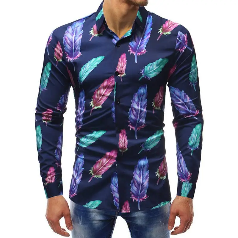 Мульти Farben Повседневная рубашка Mnner Herbst Langarm mnner Kleidung Hemd Mnnlich Plus Gree модные цветочные рубашки 5XL-M