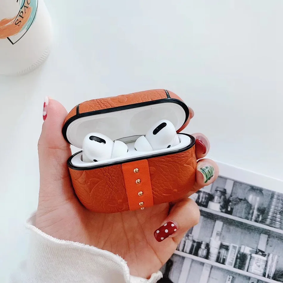 Чехол для наушников для Airpods Pro, кожаный чехол, Модный Цветной чехол для Apple Air Pods Pro 3, наушники, наушники с ремешком