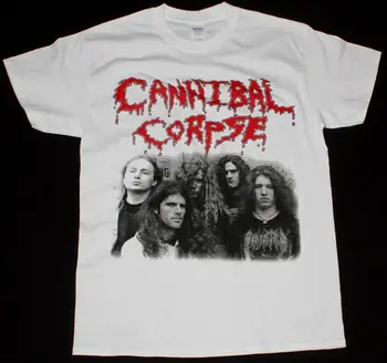 

CANNIBAL CORPSE CLASSIC LINE UP DEATH METAL GRINDCORE NILE NEW WHITE T-SHIRT