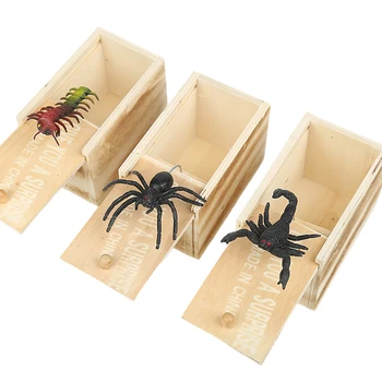 

3pcs Give You A Surprise Case Spider Insect Funny Interesting Prank Scare Box Prank Toy Surprise Box Halloween Party Gift Kids