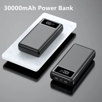 

Portable Power Bank 30000mAh Micro USB Type C Powerbank Mobile Phone External Battery Pack for iPhone 6 7 8 plus XR 11 Poverbank