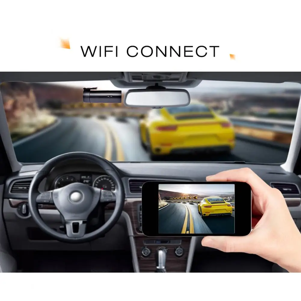  HD 1080P Night Vision Driving Recorder Wireless WIFI Car Hidden Motion Detection Machine 170 Wide-a