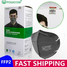 Ffp2masque Powecom masques FFP2 réutilisables PM2.5 protection 95% Filtration FFP2 bouche masque à moufle masque respiratoire avec CE masque jetable mascherine