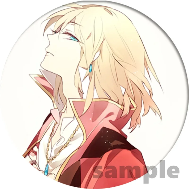 Free Shipping Howl's Moving Castle Badge Anime Accessories Hauru no ugoku shiro Brooch Pin Backpack Decoration Children's gift family halloween costumes Cosplay Costumes