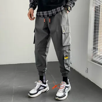 

Autumn Winter Mens Elastic Casual Pants Men Plus Fertilizer Fat Pants Male Fashion Brand Loose Thin Tooling Trousers