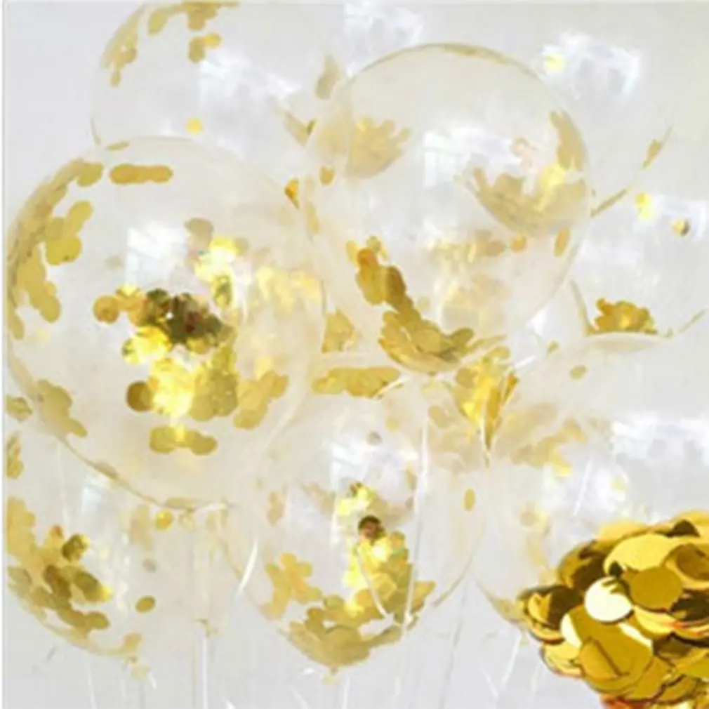 

Latex Sequins Confetti Balloons Portable Party Balloons Transparent Wedding Birthday Decorations Party Decor