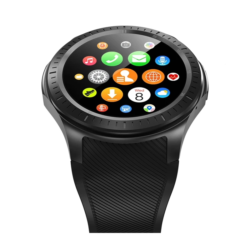 Dm368 Plus Smart Watch Bluetooth Smartwatch 4G Mt6739 Android 5.1 Quad Core Wristwatch With Heart Rate Gps Wifi(Black)