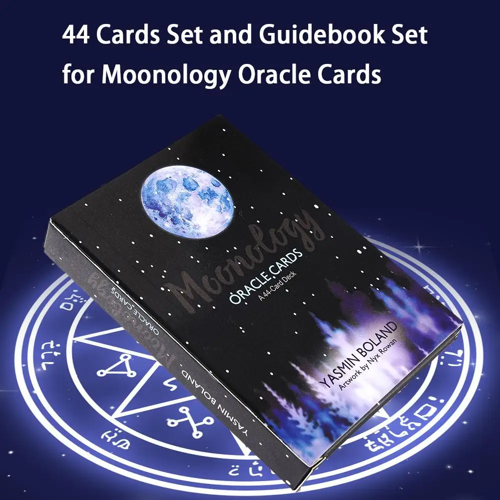  44pcs/ Set Moonology Oracle Cards Magical Tarot Cards Party Entertainment Desk Game Cards With Engl
