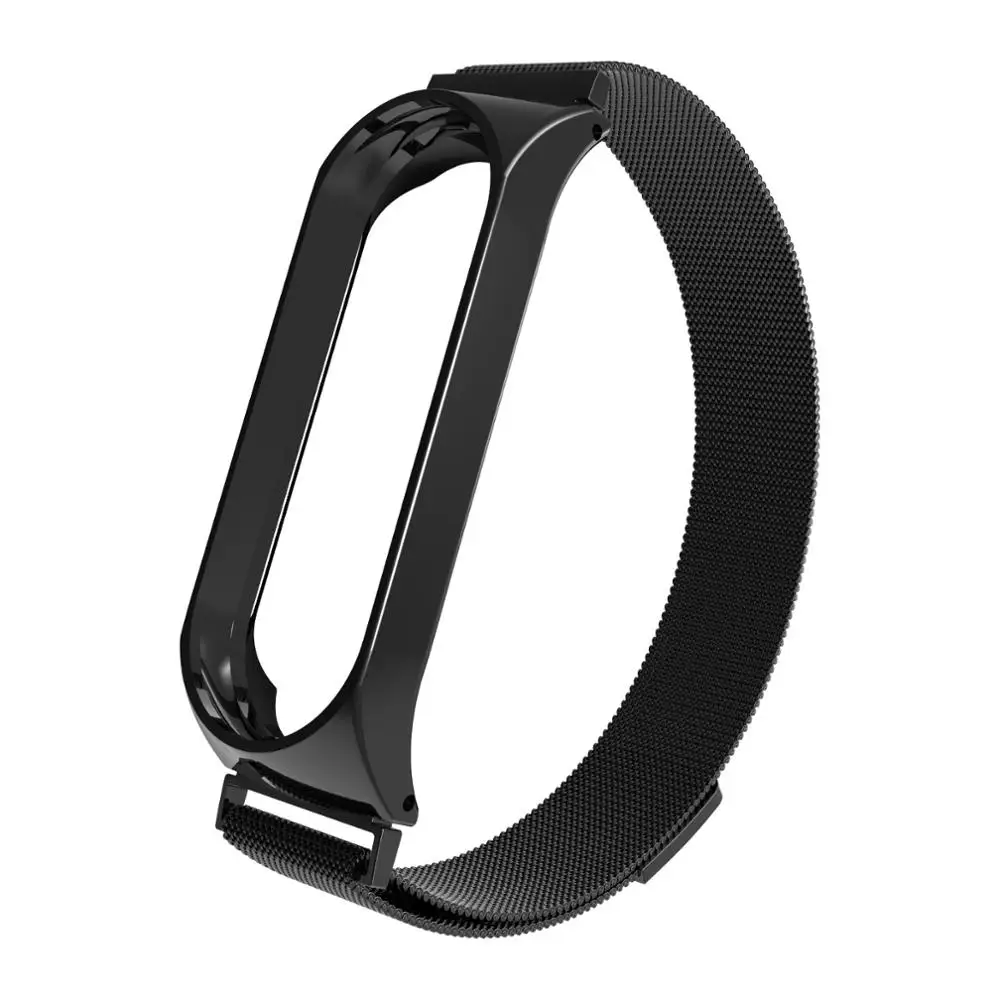Металлический ремешок для Xiaomi mi Band 3 mi lan ремень Безвинтовой нержавеющий браслет с Чехол-рамкой магнитный браслет для mi Band 3 ремешок