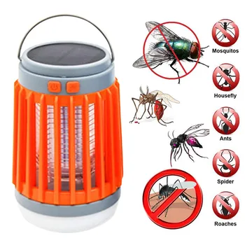 

1pc Solar Mosquito Lamp Repellent Usb Waterproof Insect Fly Bug Trap Light Flashlight Repellent Lamp Outdoor Mosquito Killer @45