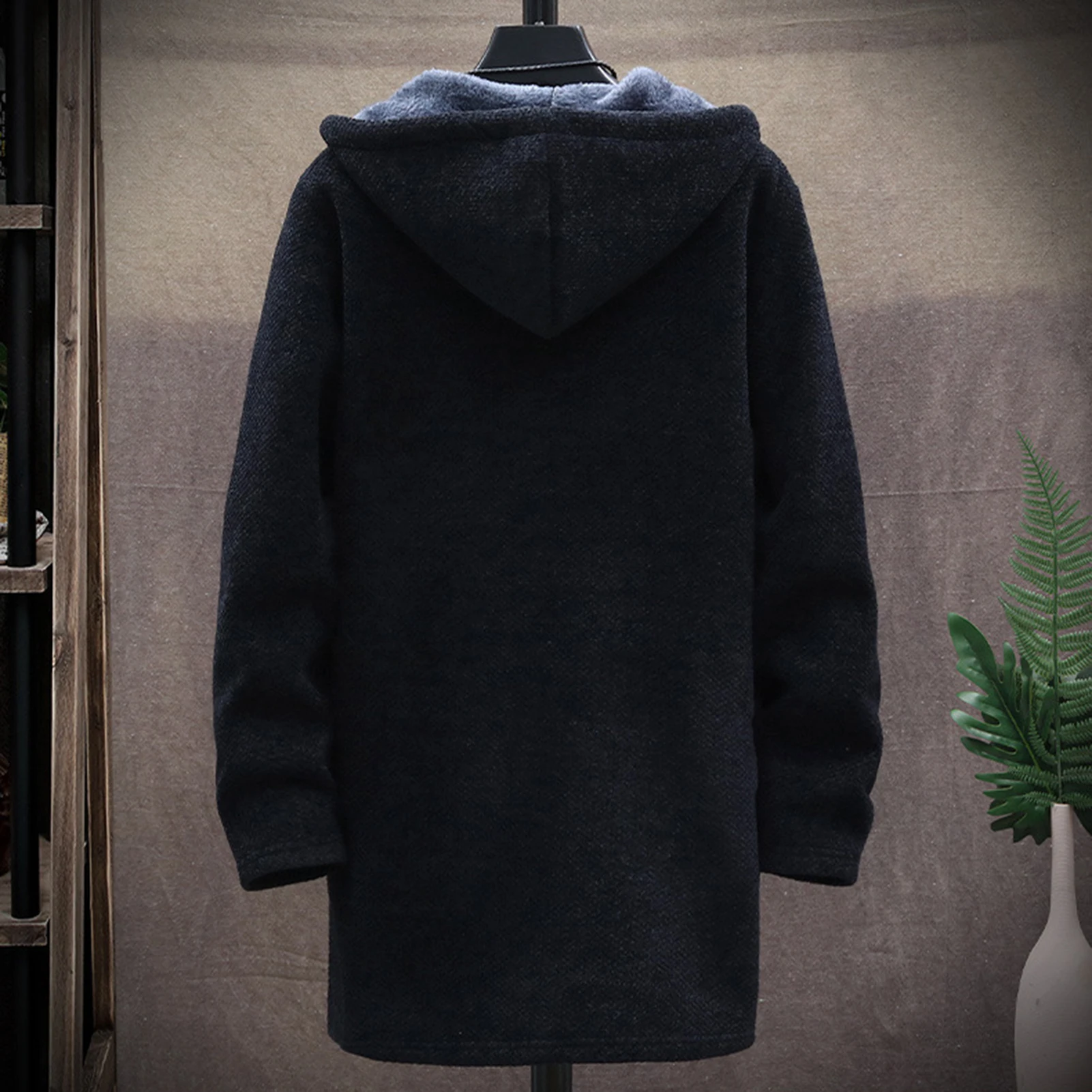 Winter Warm Jacket Men Coat Casual Coat Knitted Coat Autumn Winter Long Sleeve Plush Liner Sweater Zipper Knitted Coat680_voghion.com