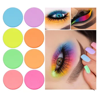

8 Colors Mix/set Neon Loose Powder Eyeshadow Pigment Matte Mineral Spangle Nail Powder Make Up Shimmer Shining Eye Shadow