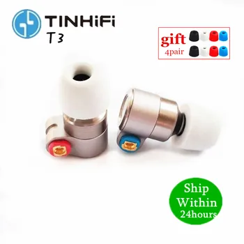 

TINHIFI T3 In Ear Earphone 1BA+1DD Knowles Drive HIFI Earphone Metal Earphone Earbud with Gold-plated OFC SPC Cable TIN T4 T2 P1