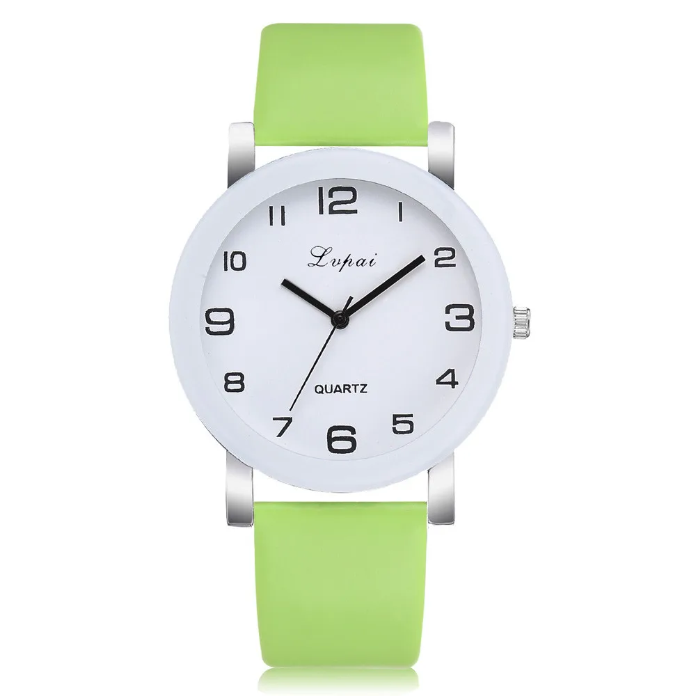 Женские Простые Часы повседневные кварцевые часы с кожаным ремешком аналоговые наручные часы Розовый подарок часы reloj mujer relogio feminino - Цвет: J