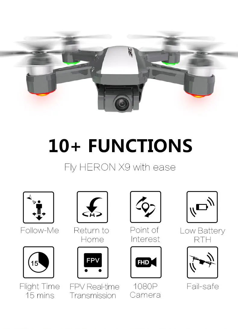 

Jjrc X9 Heron 5G Two Axes Augmentation Cradle Head GPS Brushless Profession Drone for Aerial Photography WiFi Real-Time Intellig