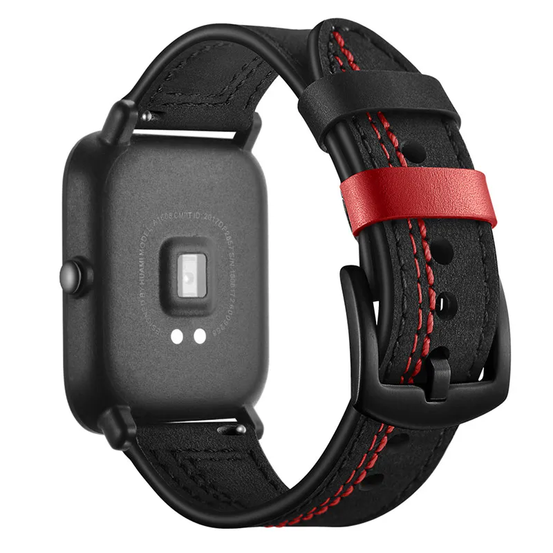 Кожаный ремешок для часов для xiaomi huami Amazfit GTS ремешок мягкий умный Браслет быстросъемный ремень металлическая пряжка браслет