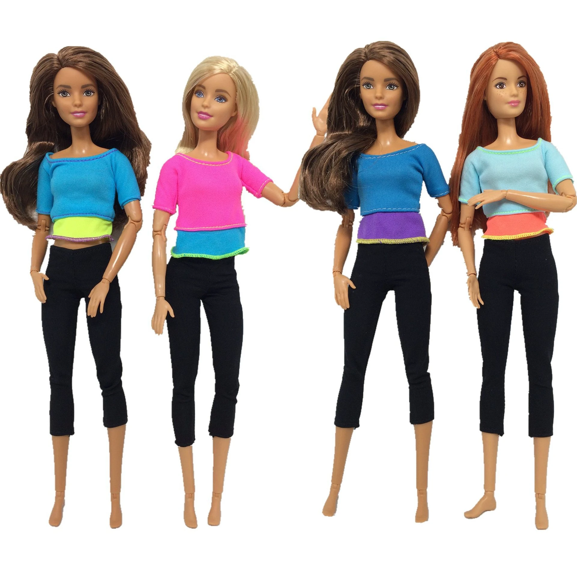 6 barbie dolls