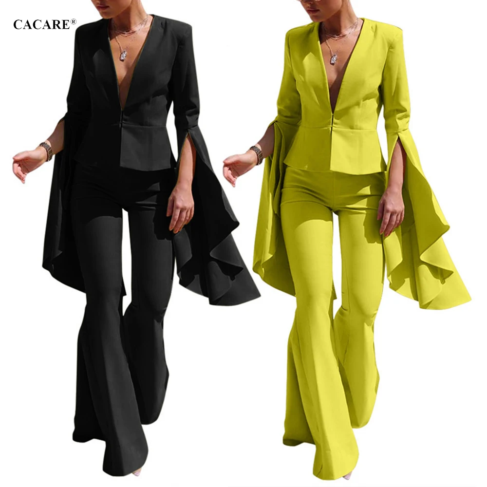CACARE Fashion Womens Sets Two Piece CHEAPEST 2 Piece Autumn Matching Sets Pants Top F0285 2 Choices new cheapest hypoxic generator jay 10h for training athletes dmz 10h